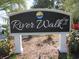 River Walk II community sign with landscaping at 1533 Lanterns Rest Rd. # 304, Myrtle Beach, SC 29579