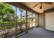View from screened porch overlooking landscaped common area, perfect for relaxing outdoors with added privacy at 1851 Colony Dr. # 4-F, Surfside Beach, SC 29575