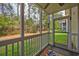 Relaxing screened-in porch offers peaceful views of the lush, green backyard at 193 Charter Dr. # E-2, Longs, SC 29568