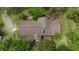 Aerial view of a home showing its roof and surrounding green landscaping at 2560 Wise Rd., Conway, SC 29526