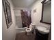 Cozy bathroom featuring a shower and tub combination, toilet, and vanity at 2560 Wise Rd., Conway, SC 29526