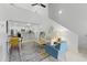 Inviting living room with high ceilings, dining area, and seamless flow into the modern kitchen at 513 38Th Ave. N # 202, Myrtle Beach, SC 29577