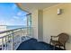 Balcony with chair provides stunning views of the ocean at 5200 N Ocean Blvd. # 632, Myrtle Beach, SC 29577