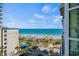 Balcony view featuring the ocean, beach, and sunny sky at 5200 N Ocean Blvd. # 632, Myrtle Beach, SC 29577