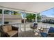 Relaxing porch with comfortable wicker chairs and a view of the surrounding neighborhood at 6001-7035 S Kings Hwy., Myrtle Beach, SC 29575