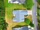 An aerial view of the property showcasing the roof and landscaping at 736 Lalton Dr., Conway, SC 29526