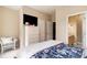 Well-lit bedroom featuring a comfortable bed and a corner vanity at 830 Howard Ave. # D, Myrtle Beach, SC 29577