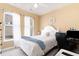 Bright bedroom with white bed linens and nautical themed decor at 830 Howard Ave. # D, Myrtle Beach, SC 29577