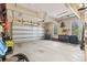 Spacious two car garage with storage, tools, and well lit at 929 Tidewater Dr., North Myrtle Beach, SC 29582