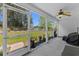 Relaxing screened porch overlooking private backyard with room for entertainment at 1004 Harvester Circle # 1004, Myrtle Beach, SC 29579