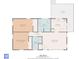Home floor plan including kitchen, baths, living room, primary bedroom, bedroom and deck at 1028 1St Ave. S, North Myrtle Beach, SC 29582