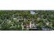 Aerial view of the community and the house is marked with a pin at 1131 Camellia Dr., Surfside Beach, SC 29575