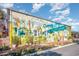 Bright and vibrant 'Welcome to Conway' mural with colorful art on a building wall in Conway, South Carolina at 116 Old Chimney Ln, Conway, SC 29526