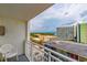 Enjoy scenic city views from this condominium balcony with white railing and bright skies at 1207 S Ocean Blvd. S # 50910, Myrtle Beach, SC 29577