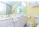 The bathroom's vanity is fully stocked with clean, soft towels and a full range of toiletries at 1207 S Ocean Blvd. S # 50910, Myrtle Beach, SC 29577