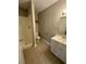 A full bath features neutral tile flooring and a standing shower at 1432 Highway 544 # F1, Conway, SC 29526