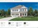 Charming two-story home with a landscaped yard, a two-car garage, and a welcoming red front door at 200 Black Water Dr., Murrells Inlet, SC 29576