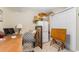 Functional home office with a ceiling fan, desk space, and storage cabinets at 2446 Farmwood Circle, Conway, SC 29527
