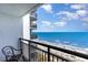 Relax on your private balcony with stunning ocean views and comfortable seating at this beachfront resort at 3000 N Ocean Blvd. # 1020, Myrtle Beach, SC 29577