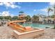Gathering-friendly pool featuring a thrilling slide, deck chairs, and poolside dining at this resort at 3000 N Ocean Blvd. # 1020, Myrtle Beach, SC 29577