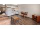 Open-concept living room featuring an eat-in kitchen and hardwood floors at 3170 Holmestown Rd., Myrtle Beach, SC 29588