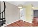 Convenient laundry room featuring a stacked washer and dryer unit at 3700 Golf Colony Lane # 5J, Little River, SC 29566