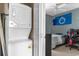 Stacked washer and dryer conveniently located inside the unit near the bedroom at 480 River Oaks Dr. # 63-O, Myrtle Beach, SC 29579