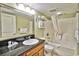 Bright bathroom featuring a vanity with granite countertop and a shower-tub combination at 504 N Ocean Blvd. # 1810, Myrtle Beach, SC 29577
