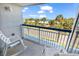 Relax on the balcony with ocean views and comfortable seating at 5511 N Ocean Blvd. # 209, Myrtle Beach, SC 29577