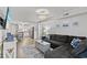 Inviting living room and dining area with modern decor and a view into the kitchen at 5600 Ocean Blvd. N # A11, North Myrtle Beach, SC 29582