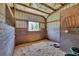 Clean and spacious horse stall with fresh bedding, wood paneling and window for natural light at 6200 Adrian Pkwy., Conway, SC 29526