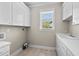 Laundry room features white cabinets, a sink and a window that allows natural light to fill the space at 675 Wedgewood Dr., Murrells Inlet, SC 29576