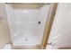Spacious shower stall with updated fixtures and ample room at 70 Mingo Dr. # 3-E, Pawleys Island, SC 29585