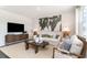 Inviting living room with a white sofa, decorative pillows, modern furniture, and a large flat-screen TV at 882 Farmers Passage Loop, Loris, SC 29569