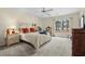 Cozy bedroom featuring serene golf course views and soft carpet flooring at 114 Laurelwood Ln., Conway, SC 29526
