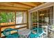 Relaxing screened porch with sliding glass door to interior dining room at 168 Saint Christopher Circle, Pawleys Island, SC 29585
