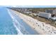 Scenic aerial view capturing the beautiful beach coastline with various buildings at 1709 S Ocean Blvd. # 608, North Myrtle Beach, SC 29582