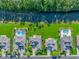 Aerial view of community homes, pools, and lush backyard landscaping at 178 Kessinger Dr., Surfside Beach, SC 29575