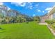 Lush backyard featuring manicured lawn and mature landscaping at 178 Kessinger Dr., Surfside Beach, SC 29575