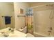 Bright bathroom featuring a shower and tub combo at 201 Landing Rd. # D, North Myrtle Beach, SC 29582