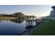 Waterfront view of the dock with calm water at 201 Landing Rd. # D, North Myrtle Beach, SC 29582
