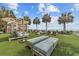Lawn area with lounge chairs and beach access at this condo community at 2701 N Ocean Blvd. # 561/563, Myrtle Beach, SC 29577