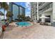 Outdoor swimming pool for condo residents, palm trees, and resort amenities at 2701 N Ocean Blvd. # 561/563, Myrtle Beach, SC 29577