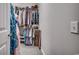 Spacious walk-in closet offering ample storage space with shelving and rods for organized clothing at 377 Copperwood Loop, Conway, SC 29526
