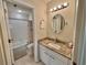 Bathroom featuring a vanity with granite countertop and a shower-tub combination at 421 Appledore Circle # 5-D, Myrtle Beach, SC 29572