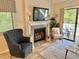 Cozy living room with fireplace and plush seating, creating a warm and inviting atmosphere at 421 Appledore Circle # 5-D, Myrtle Beach, SC 29572