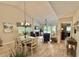 Open-concept living and dining area with vaulted ceilings, enhancing the sense of space and light at 421 Appledore Circle # 5-D, Myrtle Beach, SC 29572