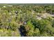 Aerial shot of a tree-lined neighborhood with houses visible among the lush greenery at 508 Pearl St., Conway, SC 29527