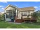 Spacious backyard featuring a deck, screened-in porch, and a well-maintained lawn at 812 Buteo Ct., Myrtle Beach, SC 29588