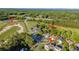 Aerial view showing the home's location in relation to the golf course at 107 Long Bay Golf Pl., Longs, SC 29568